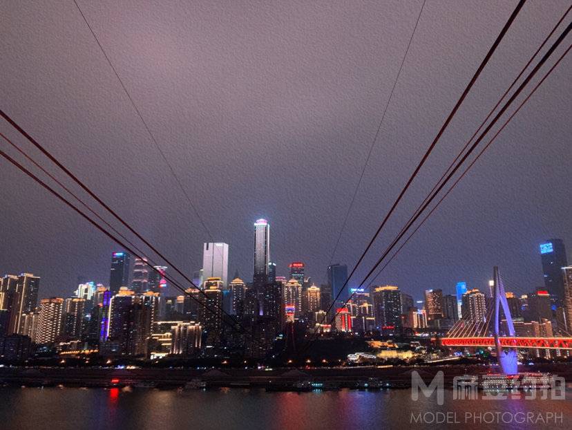 夜景模特