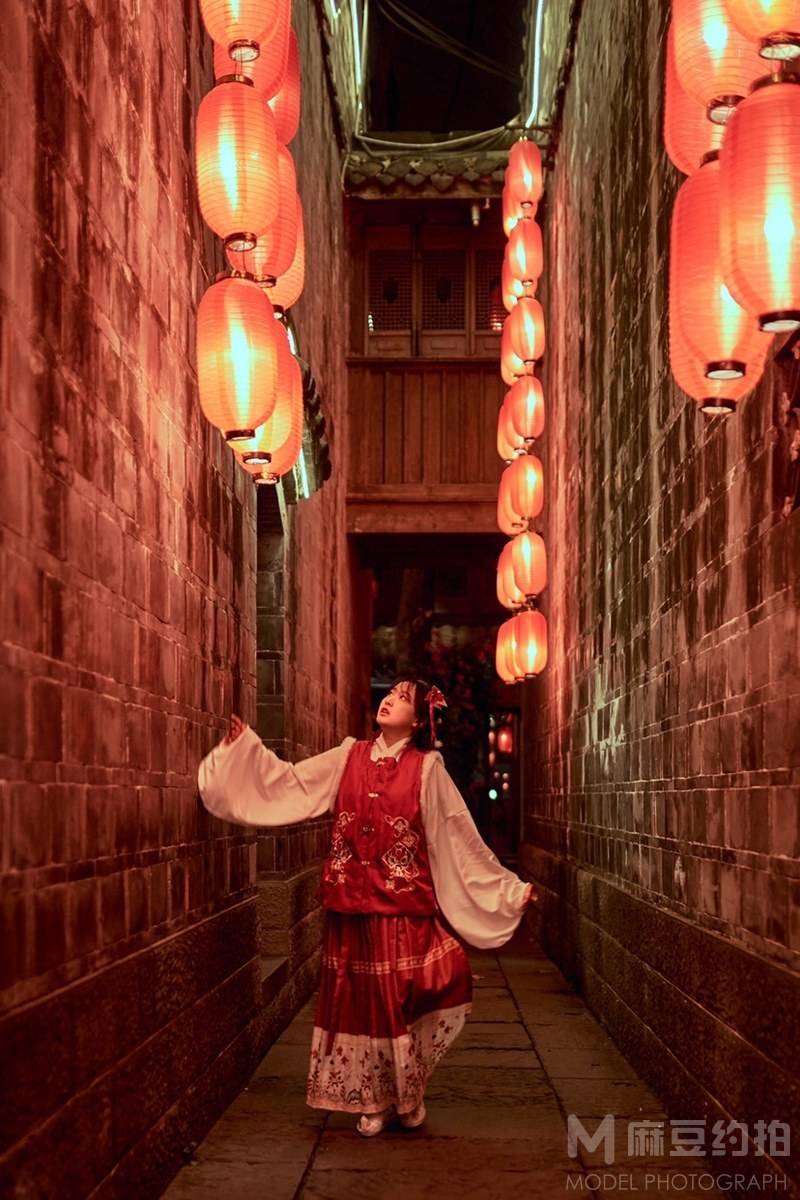 夜景模特