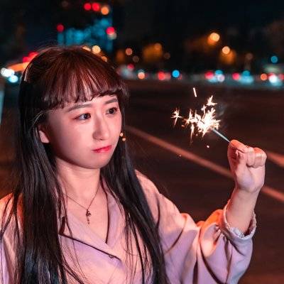 夜景模特