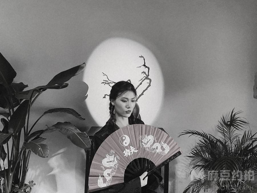 黑白模特