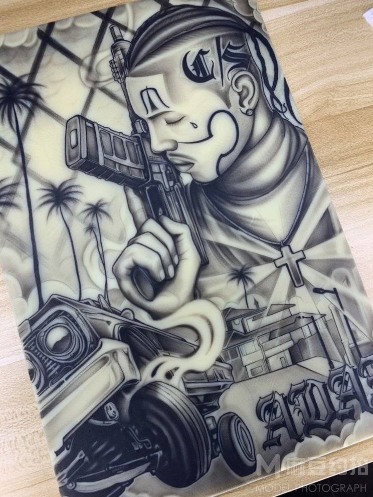 黑白模特