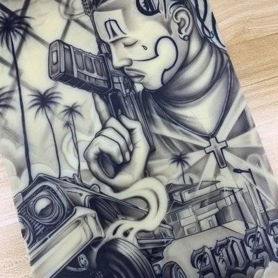黑白模特