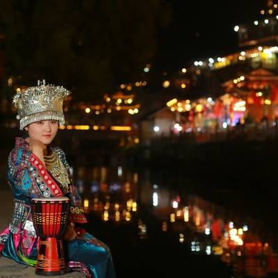 夜景模特