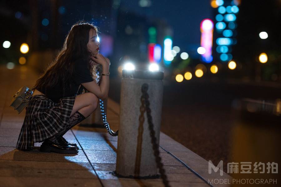 夜景模特
