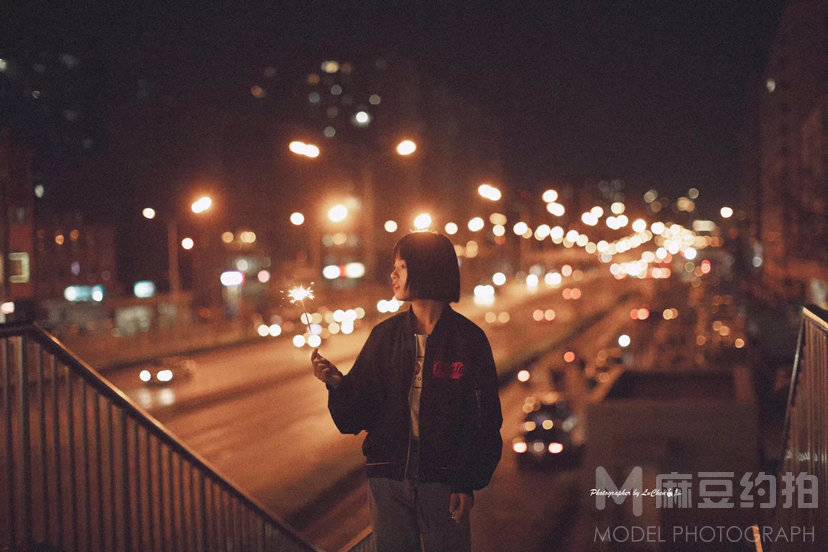 夜景模特