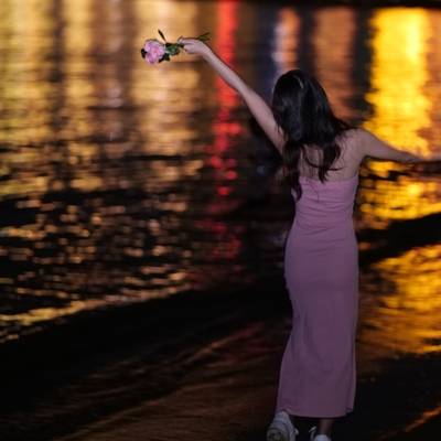 夜景模特