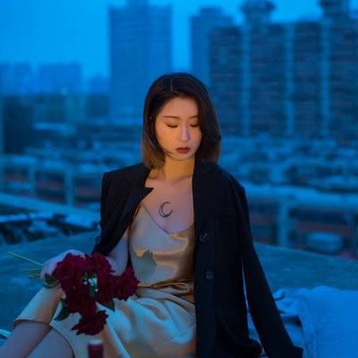 夜景模特