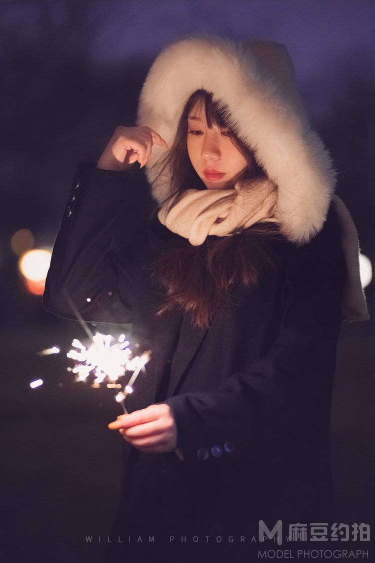 夜景模特