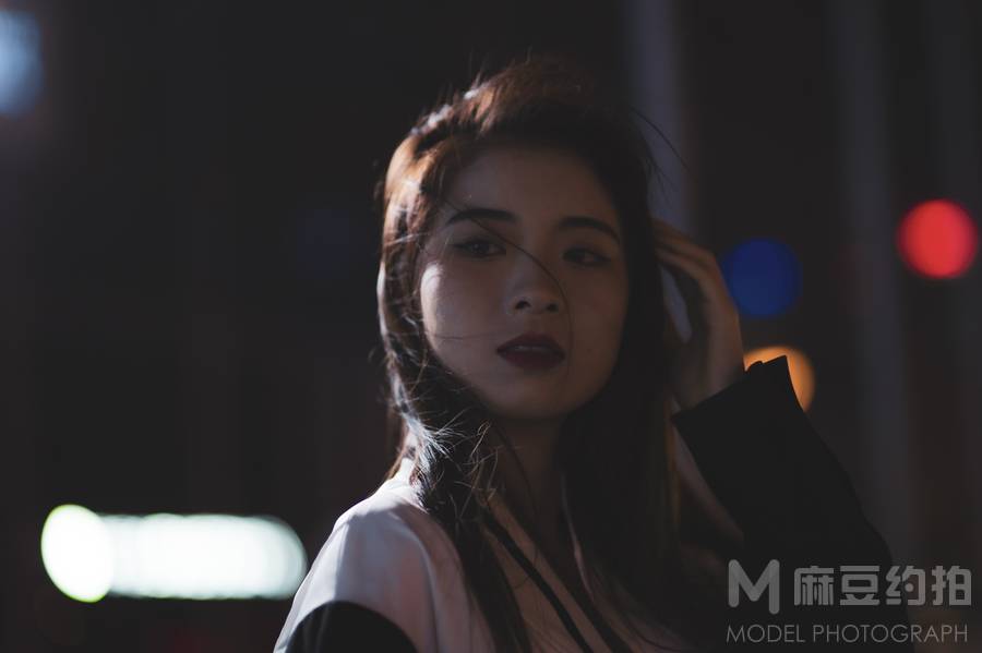 夜景模特