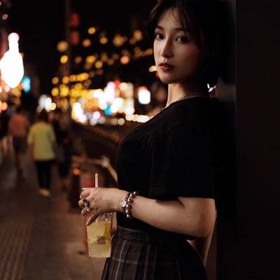 夜景模特