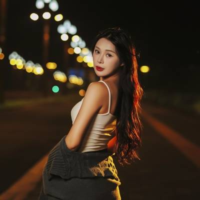 夜景模特