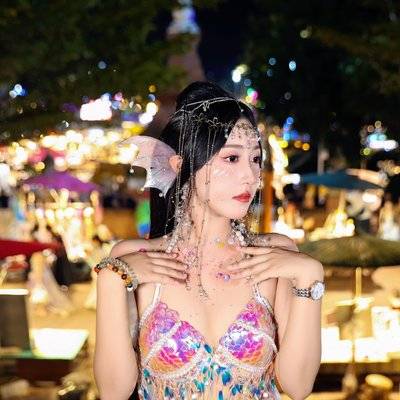 夜景模特
