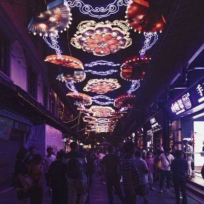夜景模特