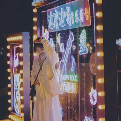 夜景模特