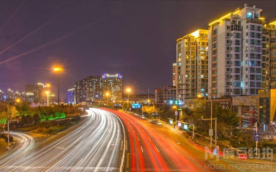 夜景模特