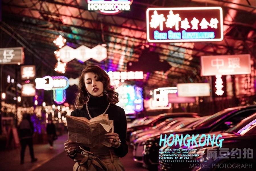 夜景模特