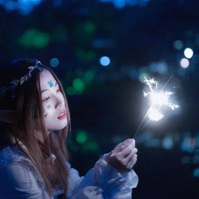 夜景模特