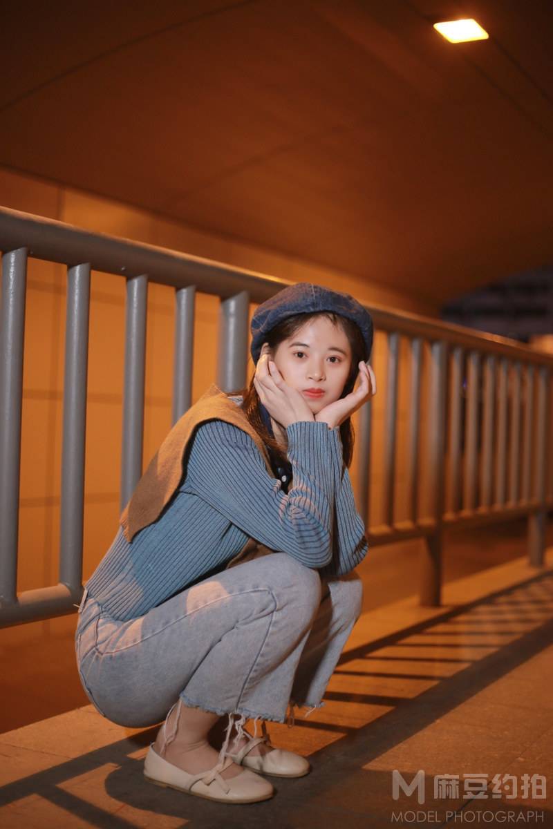 夜景模特