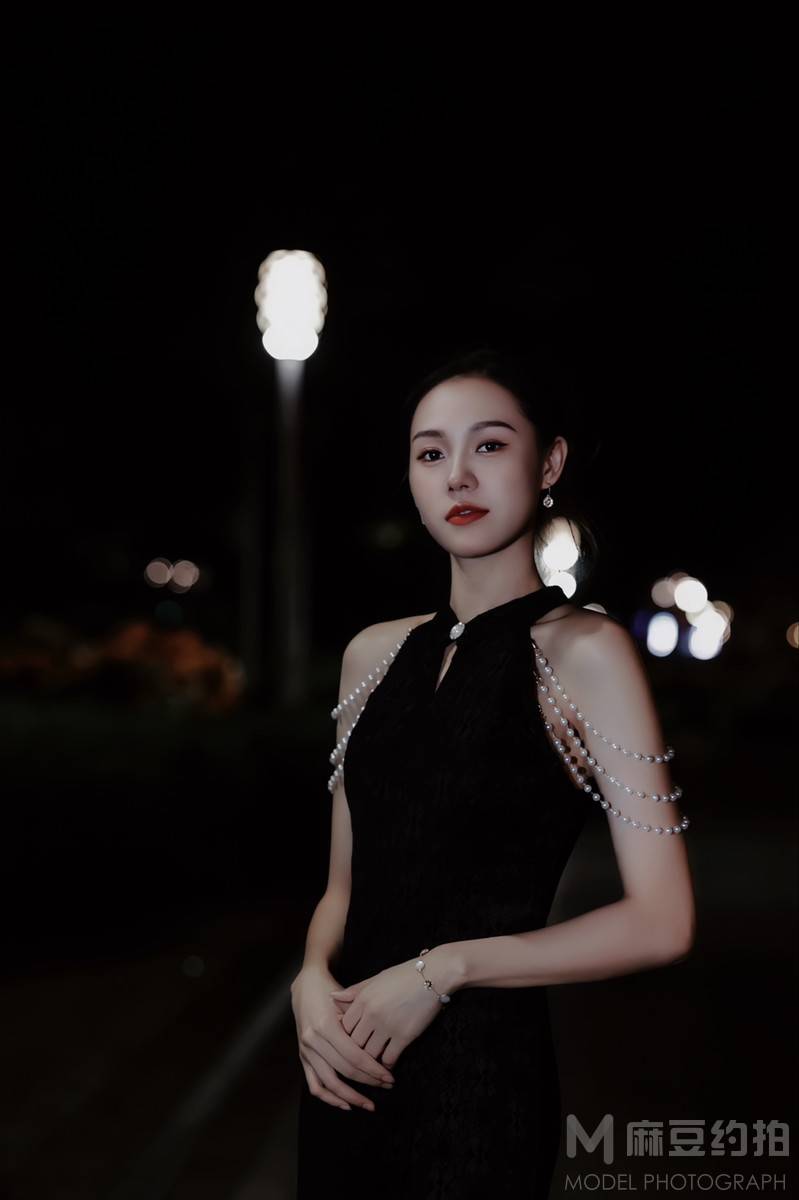 夜景模特
