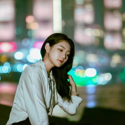 夜景模特