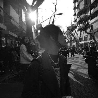黑白模特