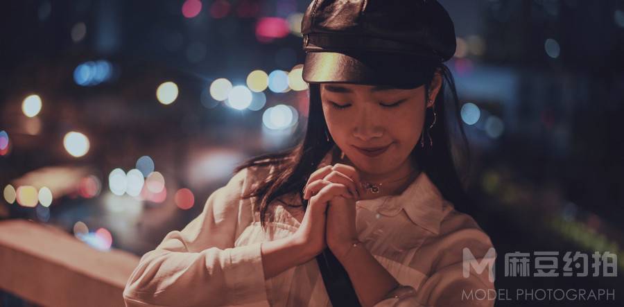 夜景模特