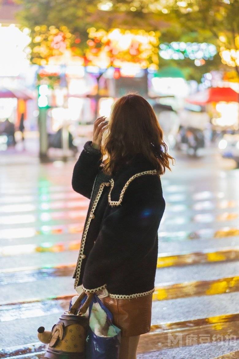 夜景模特