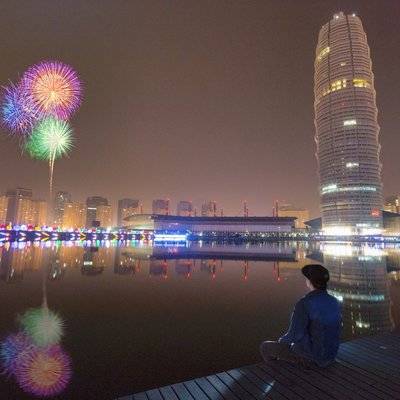 夜景模特