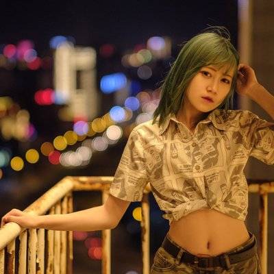 夜景模特