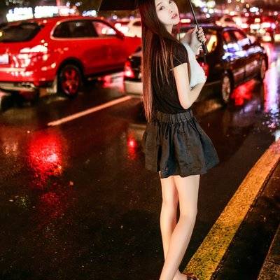 夜景模特