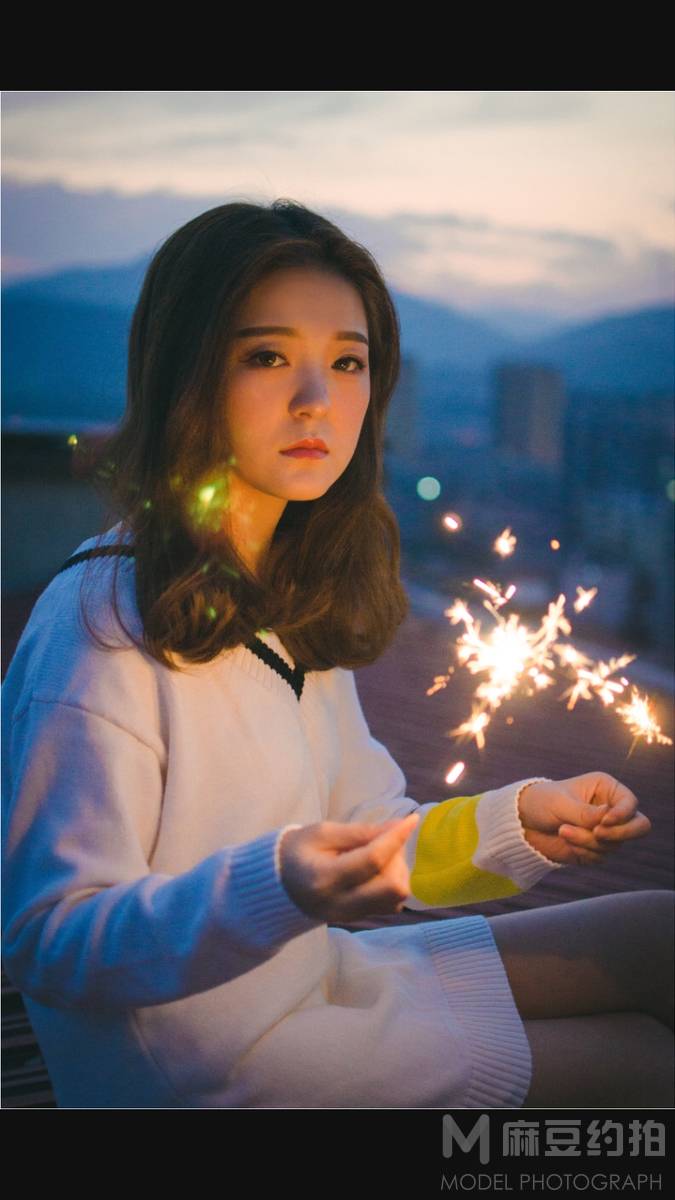 夜景模特