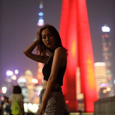 夜景模特
