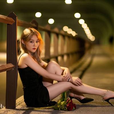 夜景模特