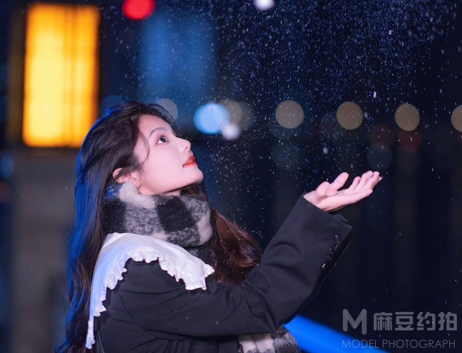 夜景模特