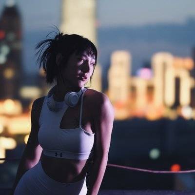 夜景模特