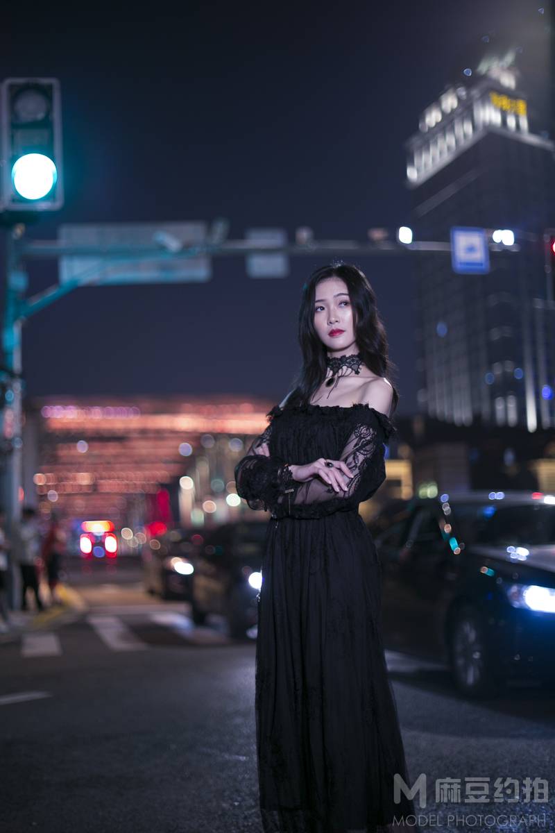 夜景模特