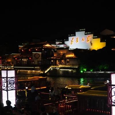 夜景模特