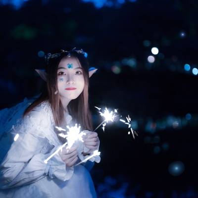 夜景模特