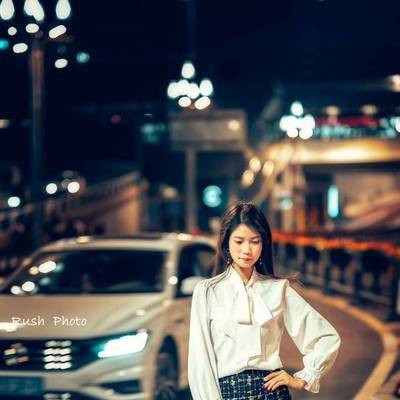 夜景模特