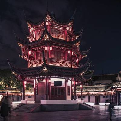 夜景模特