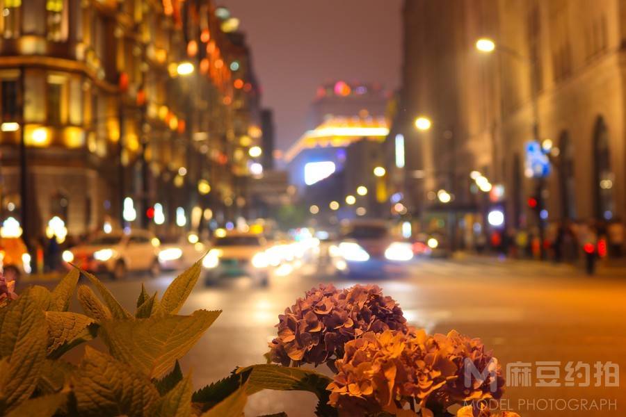 夜景模特