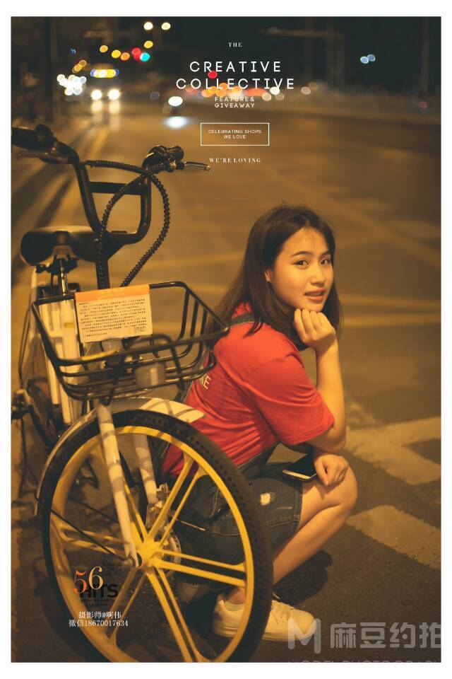夜景模特