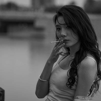 黑白模特