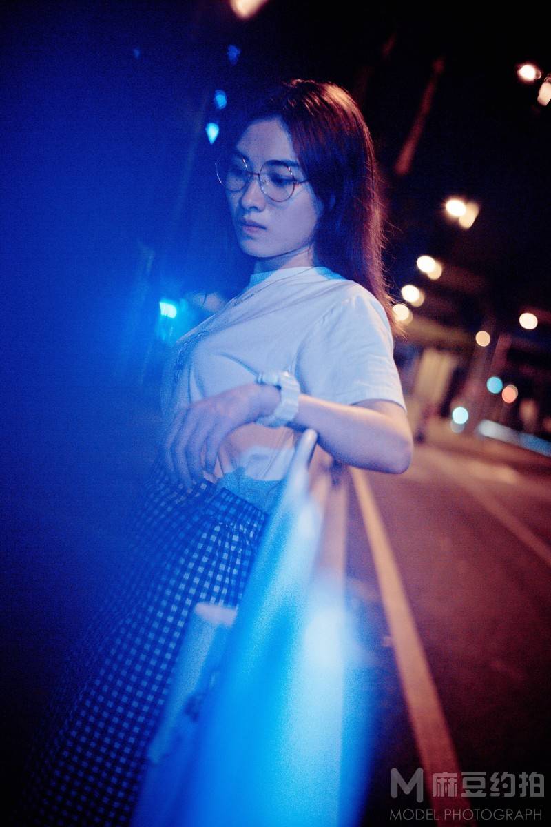 夜景模特