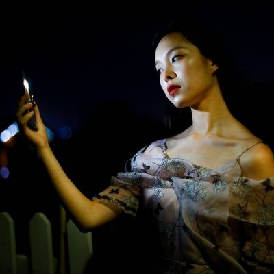 夜景模特