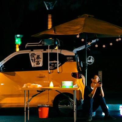夜景模特