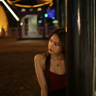 夜景模特