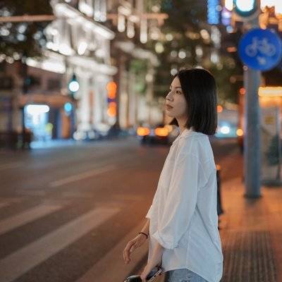 夜景模特