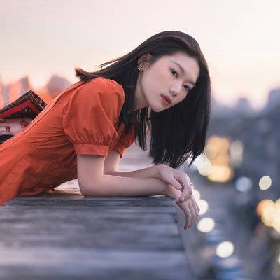 夜景模特