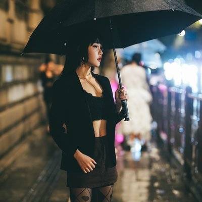 夜景模特